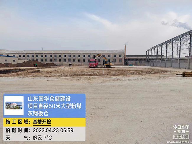 湘西大型粉煤灰钢板仓直径50米项目进场